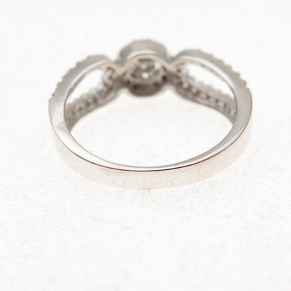 925 Sterling Silver Round-Cut C Z Ring Size 6.75