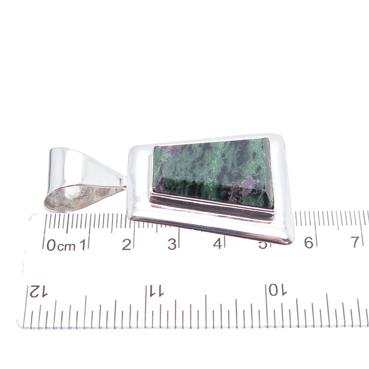 JAY KING DESERT ROSE 925 Sterling Silver Vintage Real Ruby Zoisite Charm Pendant