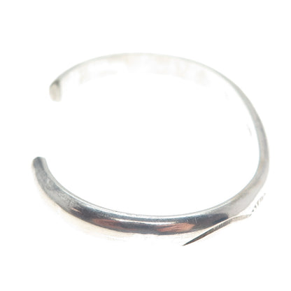 Old Pawn 925 Sterling Silver Vintage Southwestern Adjustable Cuff Bracelet 6.25"