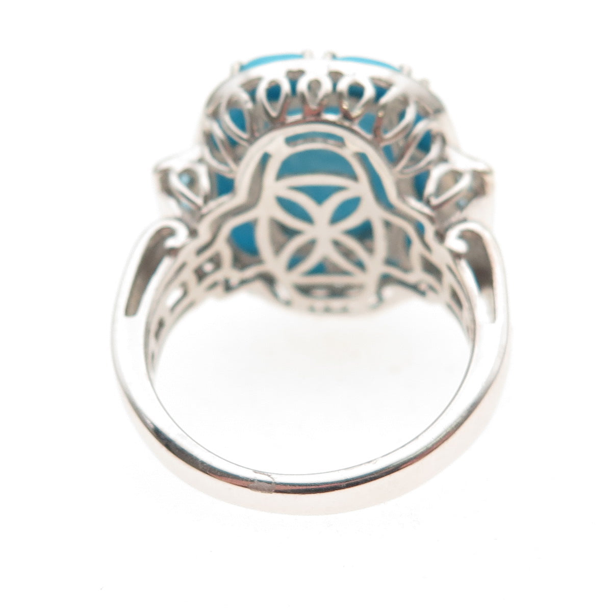 Chuck Clemency 925 Sterling Silver Real Turquoise & Apatite Ring Size 8.25