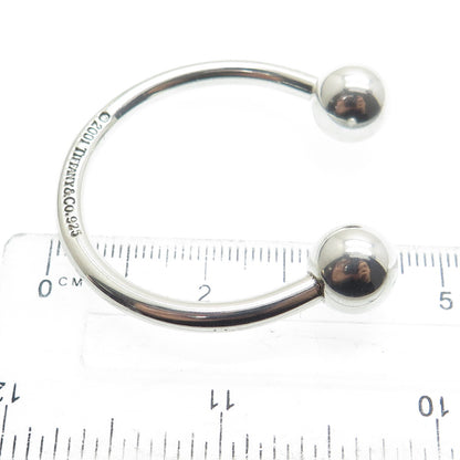 TIFFANY & CO. 925 Sterling Silver Vintage 2001 Screw Ball Key Ring