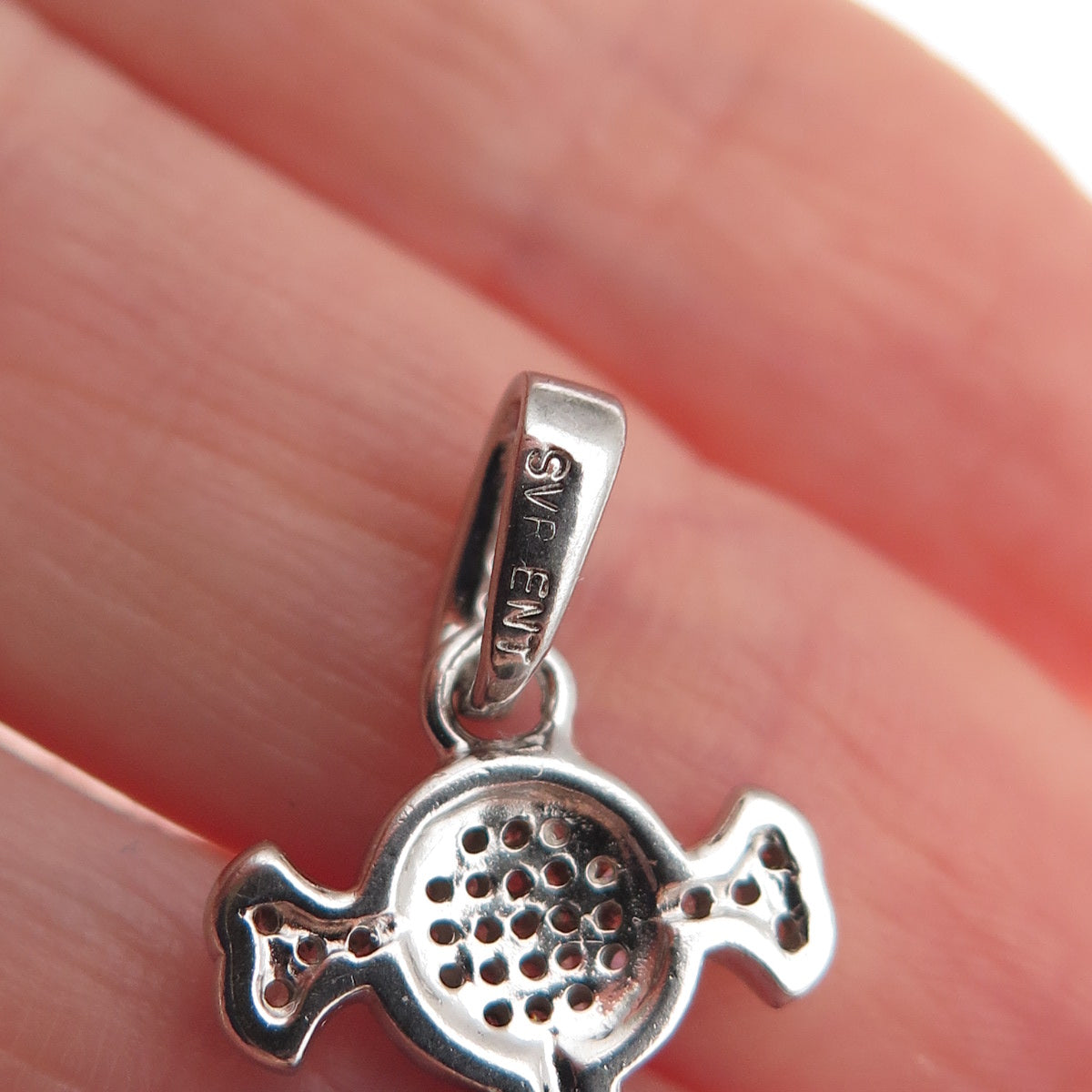 925 Sterling Silver Round-Cut C Z Girl Charm Pendant