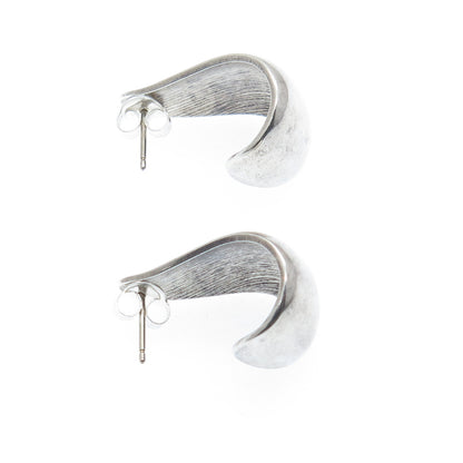 CIANI 925 Sterling Silver Vintage Modernist Wavy Earrings