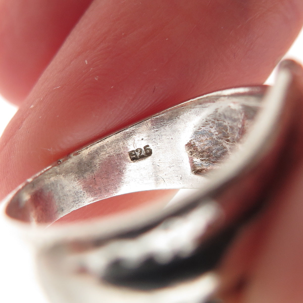 925 Sterling Silver Vintage Modernist Bypass Ring Size 6