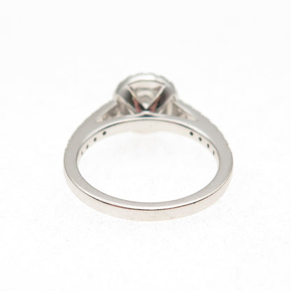925 Sterling Silver Round-Cut C Z Engagement Ring Size 6.5