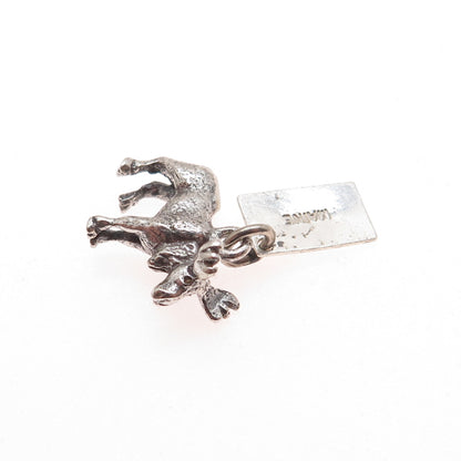 BELL TRADING POST 925 Sterling Silver Vintage Elk Maine State Minimalist Pendant