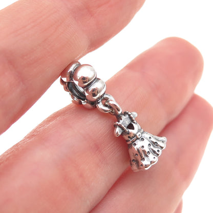Pandora 925 Sterling Silver Party Girl Dress Dangle Charm