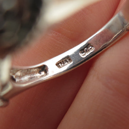 BARSE 925 Sterling Silver Vintage Swirl Oxidized Ring Size 8