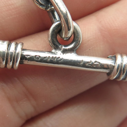 925 Sterling Silver Vintage Infinity Link Bracelet 7"