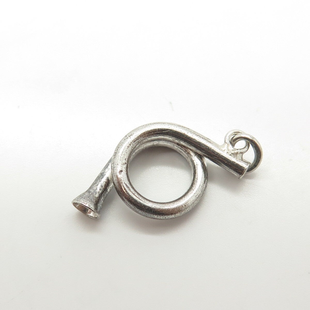 925 Sterling Silver Antique Art Deco Wind Musical Instrument Charm Pendant