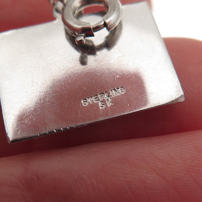 Jewelart 925 Sterling Silver Vintage Happy Anniversary Spring Ring Mini Pendant