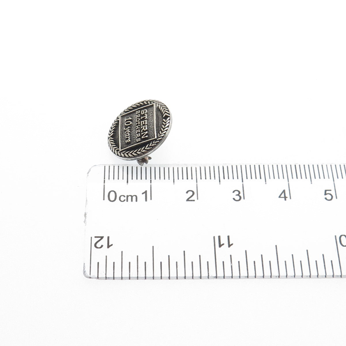 925 Sterling Silver Vintage Stern Brothers 10 Years Minimalist Pin Brooch