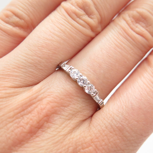 925 Sterling Silver C Z Ring Size 10.25