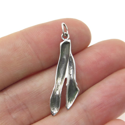 925 Sterling Silver Vintage Ballet Dancer / Lady's Legs Pendant