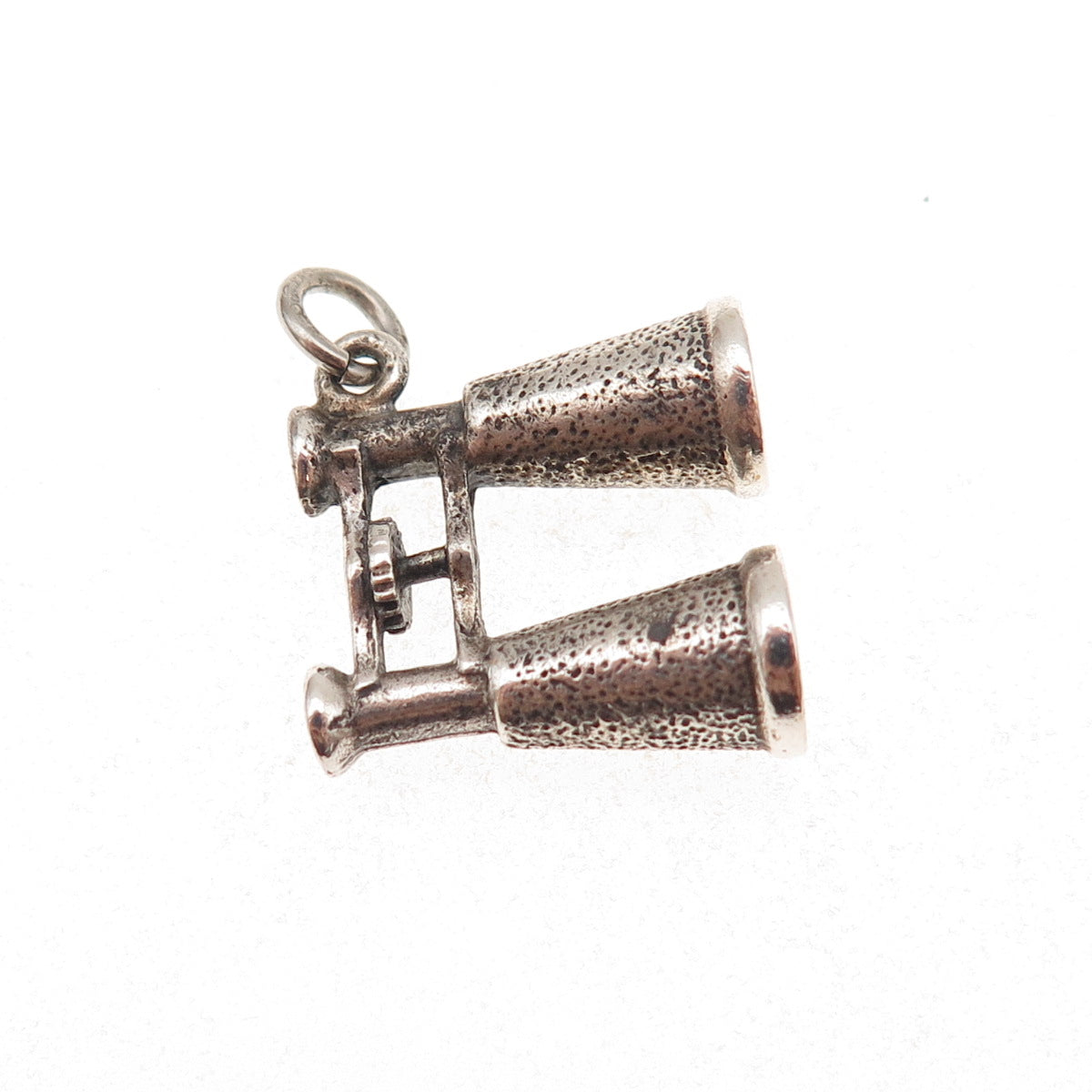 Danecraft Sterling Silver Antique Art Deco Binoculars Oxidized 3D Charm Pendant