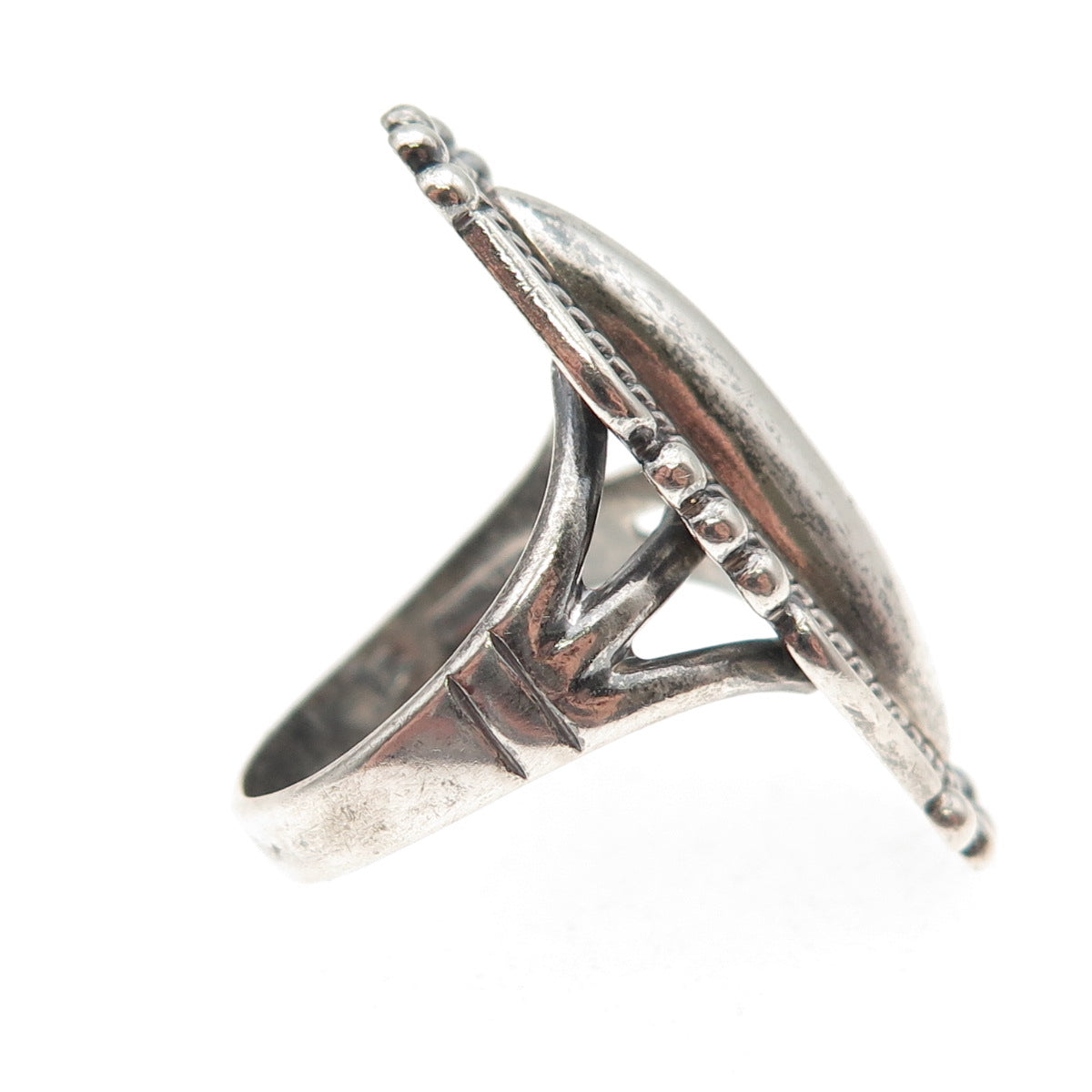 Bell Trading Post Old Pawn Sterling Silver Vintage Southwestern Ring Size 7.5