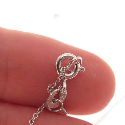 Chuck Clemency 925 Sterling Silver Real Tanzanite White Topaz Chain Necklace 20"