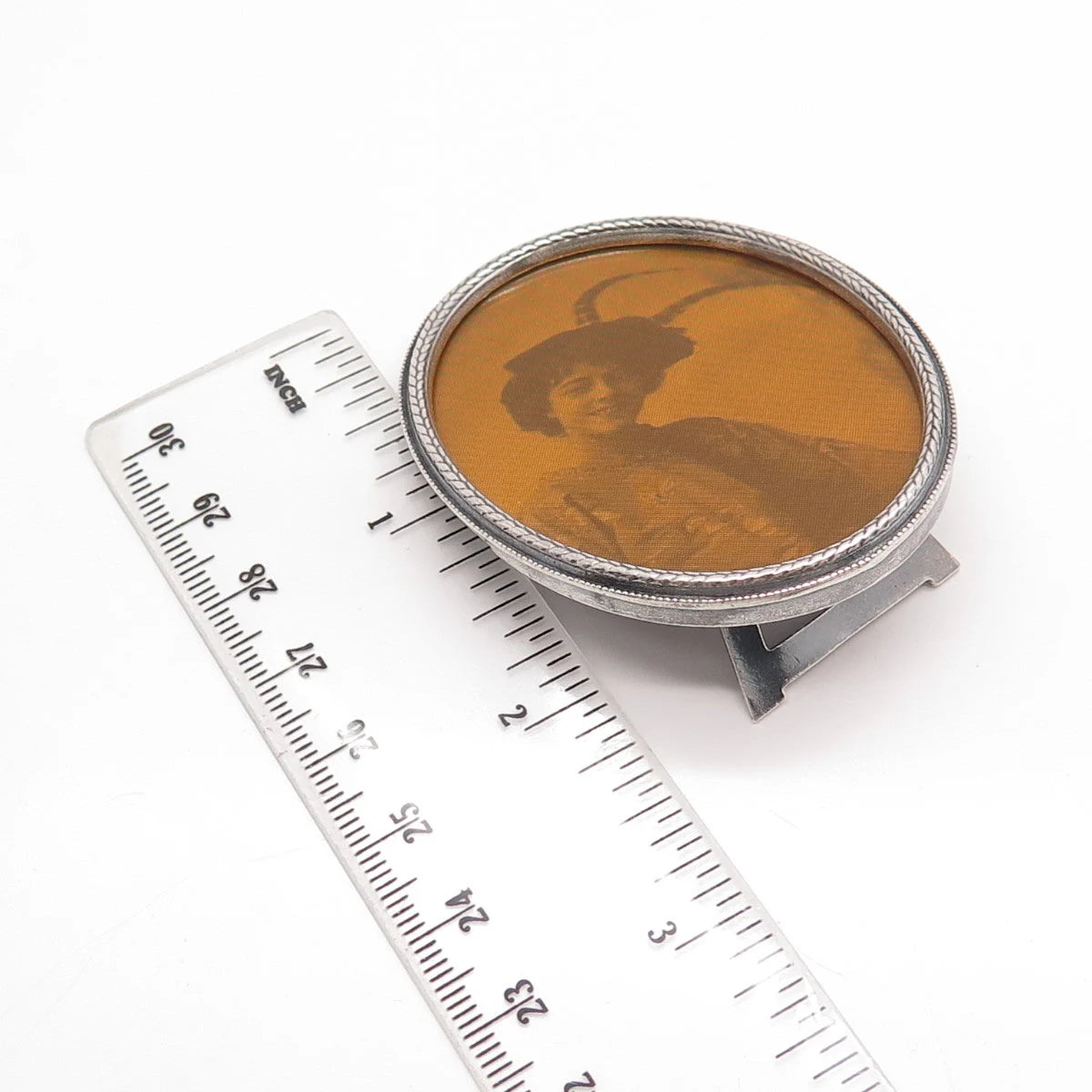 925 Sterling Silver Antique Lady Picture Frame