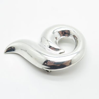 925 Sterling Silver Vintage Mexico Modernist Pin Brooch