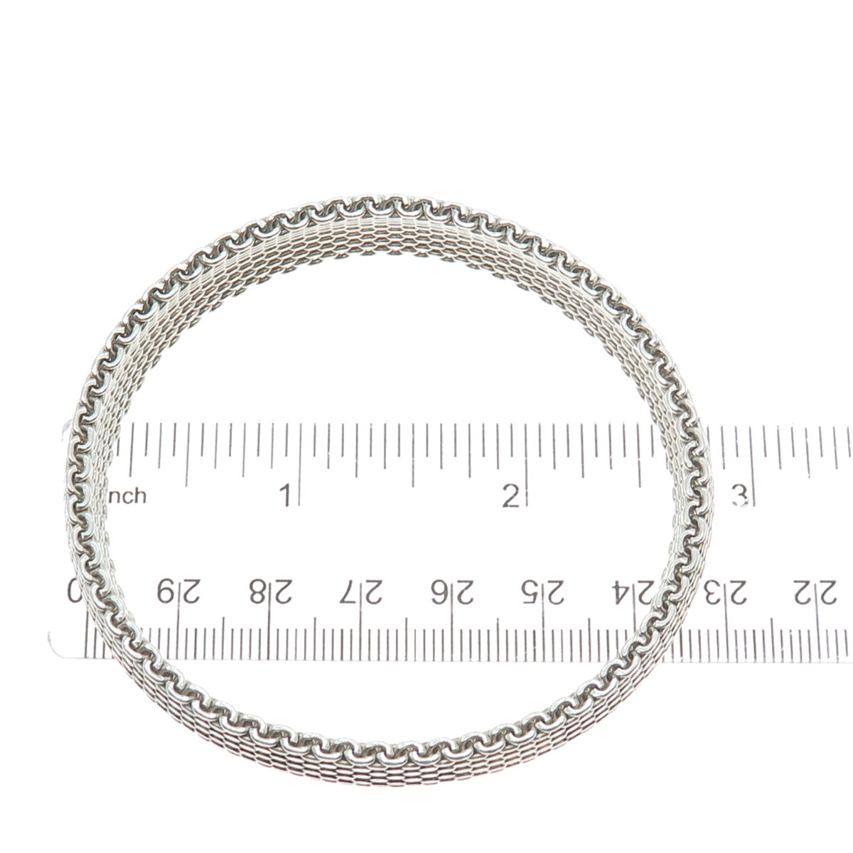 925 Sterling Silver Vintage Mesh Link Bracelet 7.75"