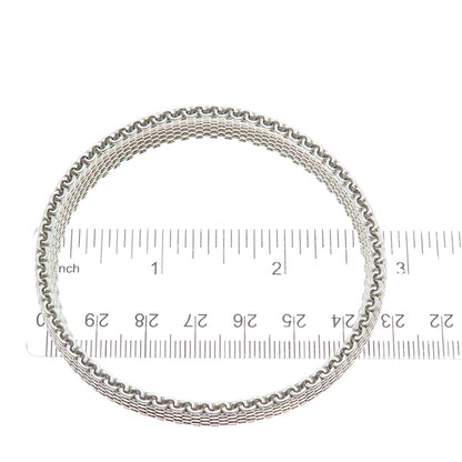 925 Sterling Silver Vintage Mesh Link Bracelet 7.75"