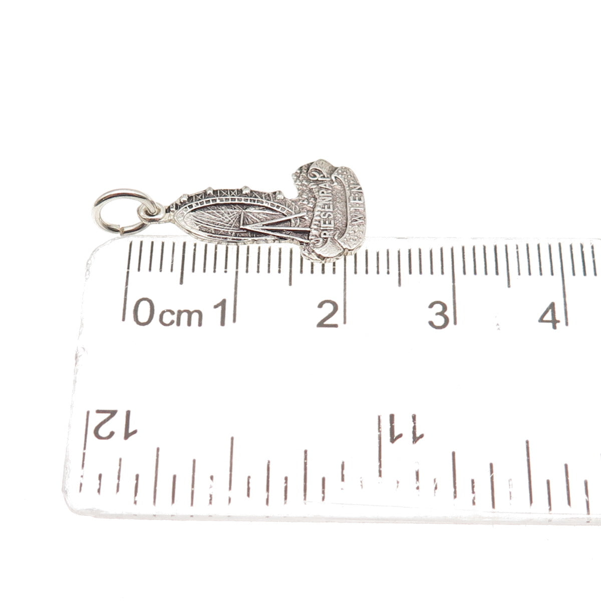 900 Silver Vintage Giant Ferris Wheel Vienna Mini Charm Pendant
