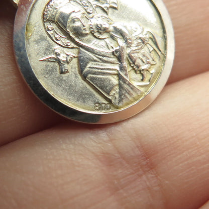 800 Silver Vintage Joannes XXIII Religious Theme Pendant