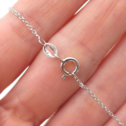 925 Sterling Silver Round-Cut C Z Cross Cable Chain Necklace 18"