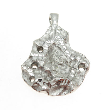 925 Sterling Silver Vintage Modernist Brutalist Pendant