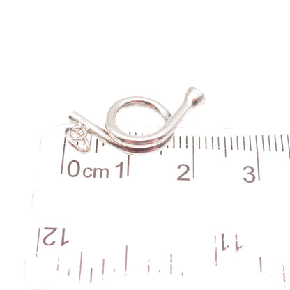 925 Sterling Silver Vintage Musical Horn Mini Charm Pendant
