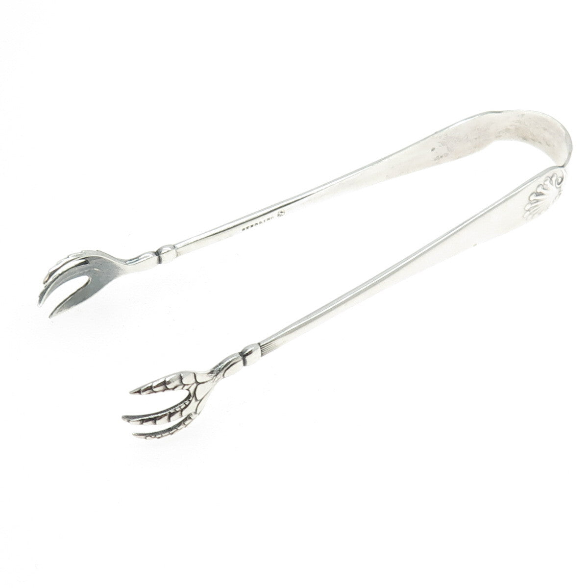 TOWLE 925 Sterling Silver Antique Victorian 1889-1890 Shell Sugar Tongs