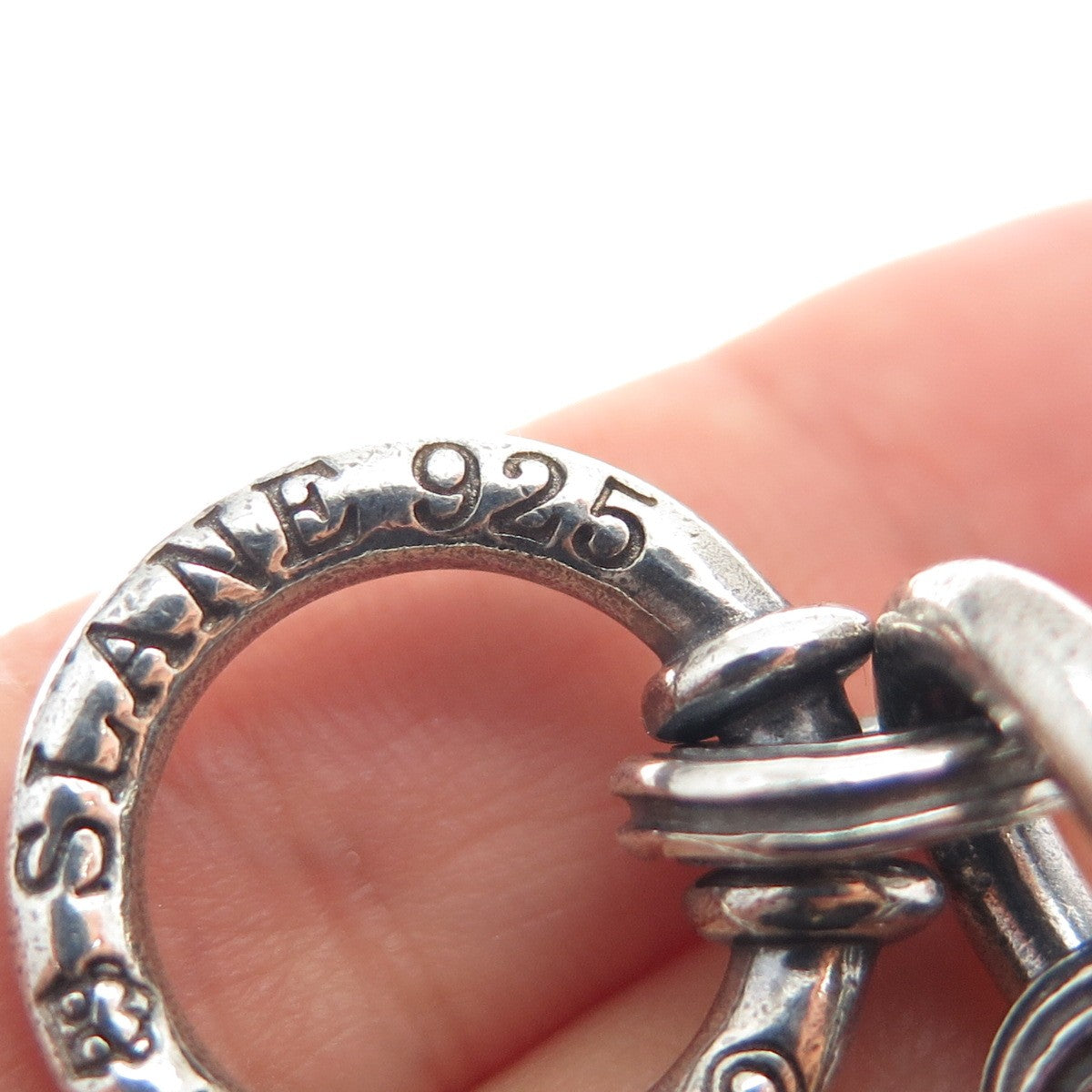 SLANE & SLANE 925 Sterling Silver Vintage Cable Link Oxidized Bracelet 6.25"