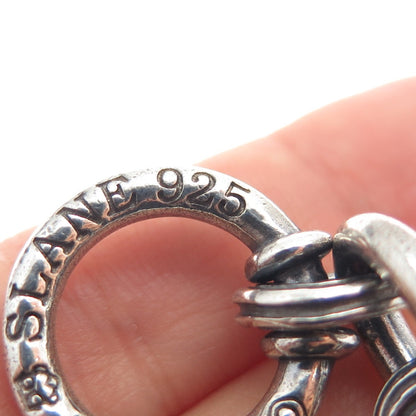 SLANE & SLANE 925 Sterling Silver Vintage Cable Link Oxidized Bracelet 6.25"