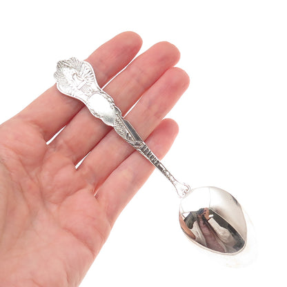 Paye & Baker 925 Sterling Antique Soldiers Sailors Monument Indiana Tea Spoon