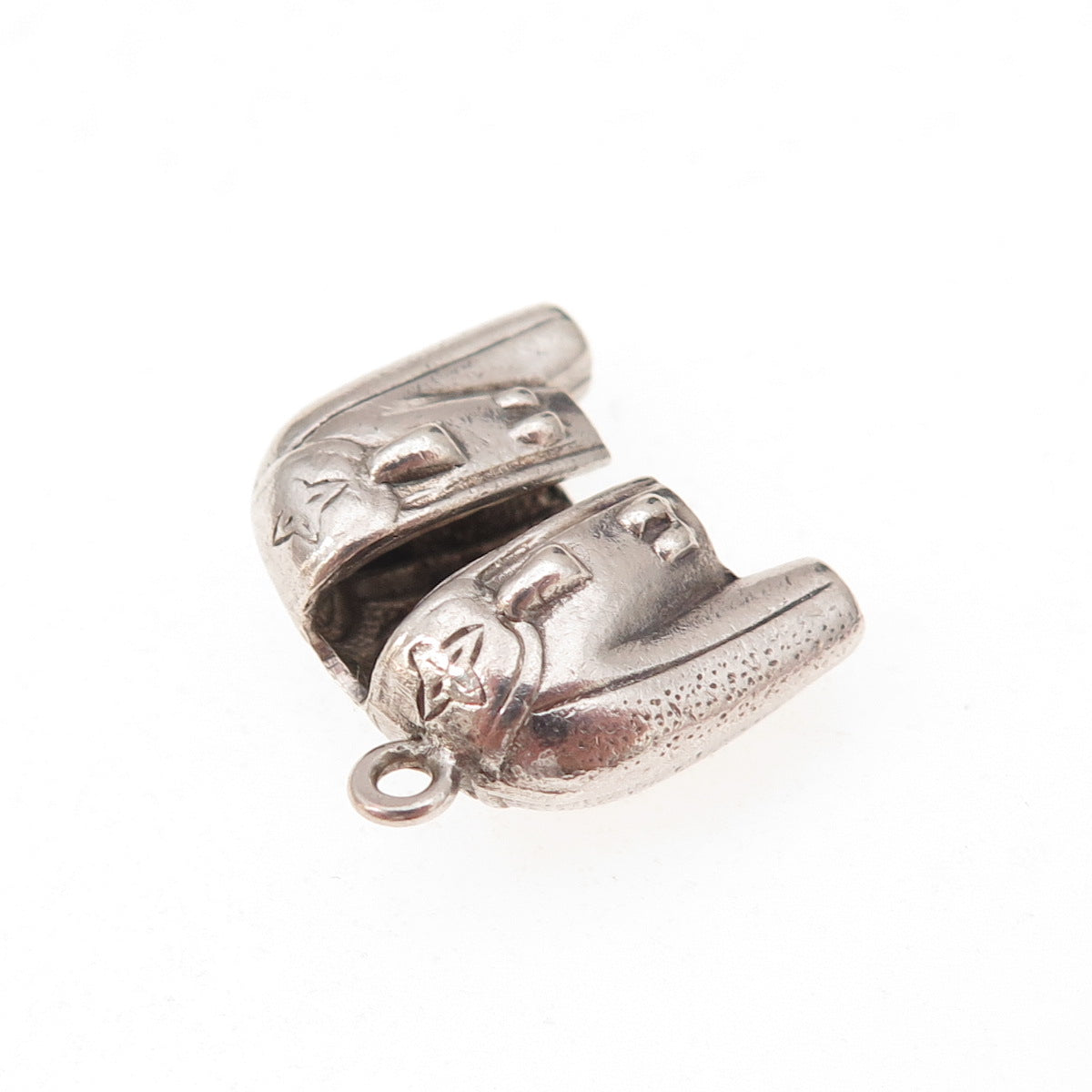 925 Sterling Silver Antique Art Deco Matador Jacket Oxidized 3D Charm Pendant