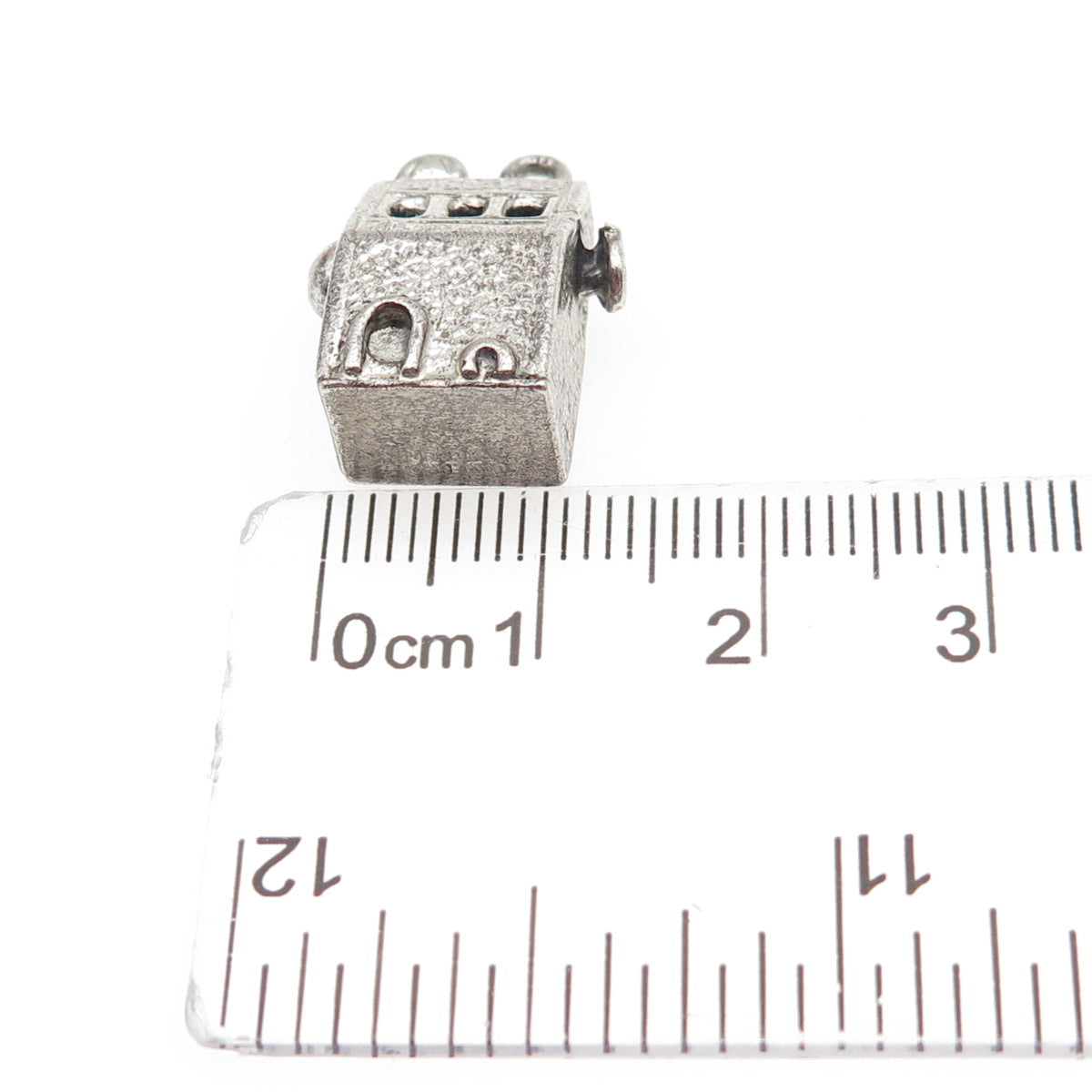 DANECRAFT 925 Sterling Silver Vintage Slot Machine Casino Mini 3D Charm Pendant