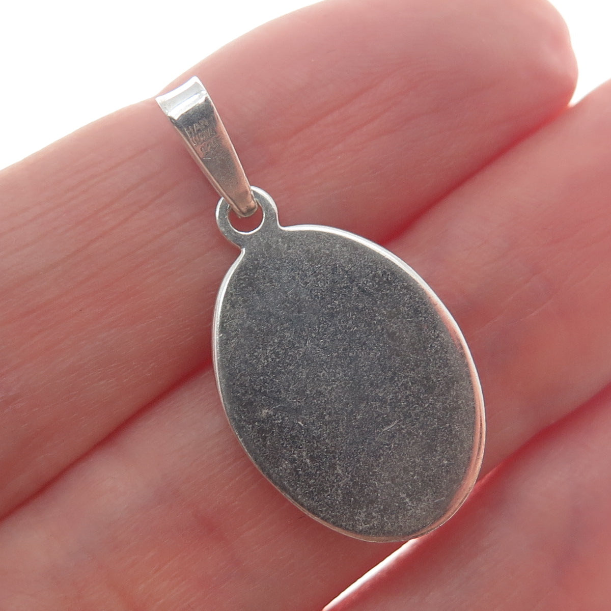 HAN 925 Sterling Silver Vintage 1830 St. Regina Medal Religious Pendant