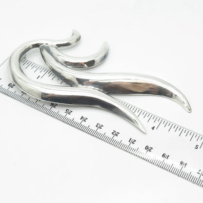925 Sterling Silver Vintage Mexico Abstract Slide Pendant