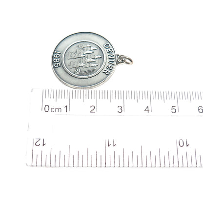 O.C. TANNER 925 Sterling Silver Vintage 1985 Denver Oxidized Charm Pendant