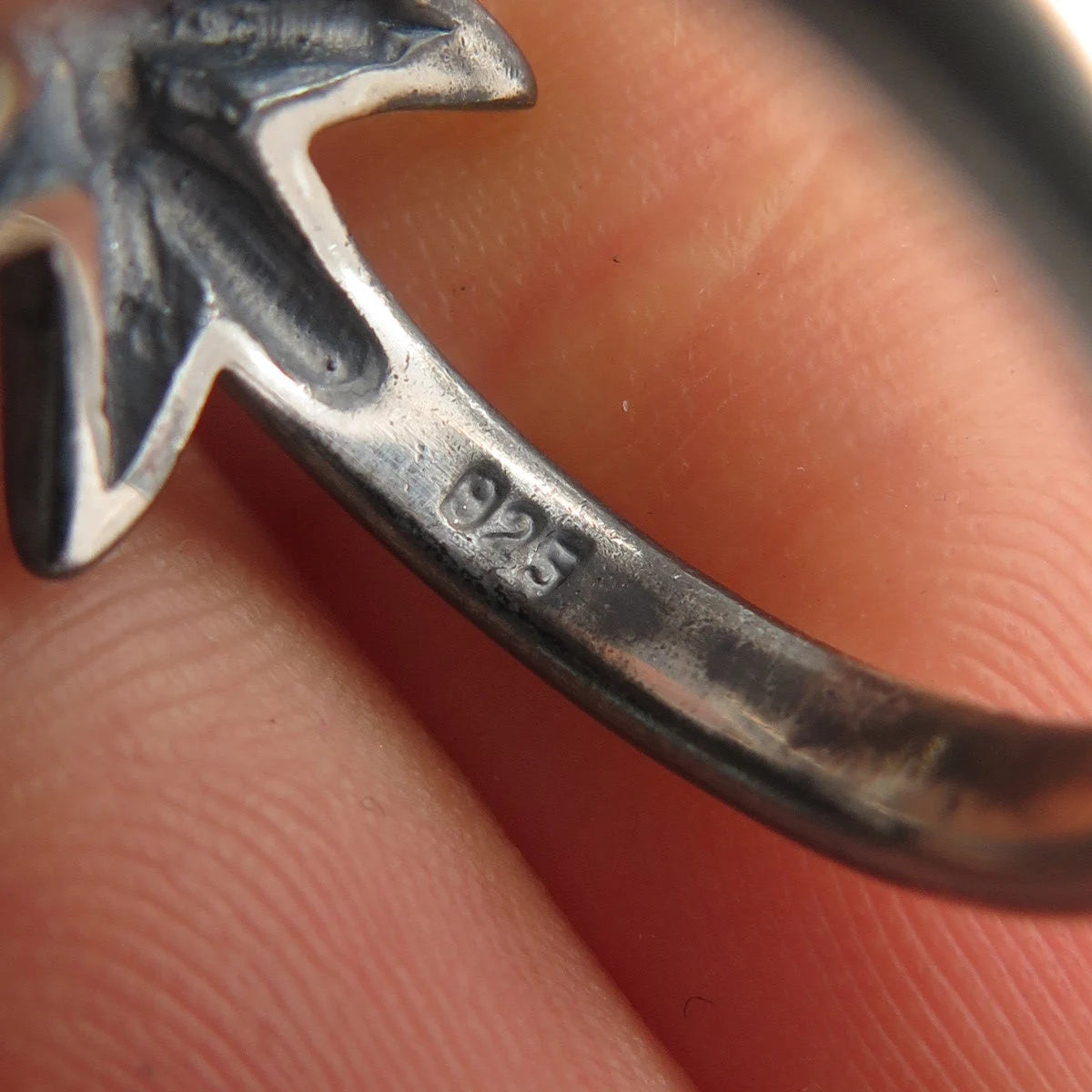 925 Sterling Silver Vintage Starfish Ring Size 6.75