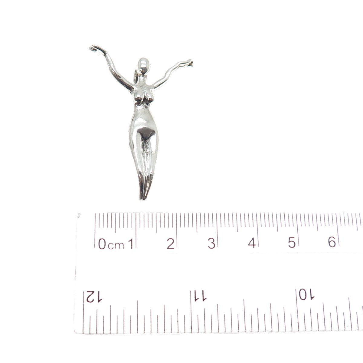 DON DESIGNS 925 Sterling Silver Vintage Mykonos Goddess Slide Pendant