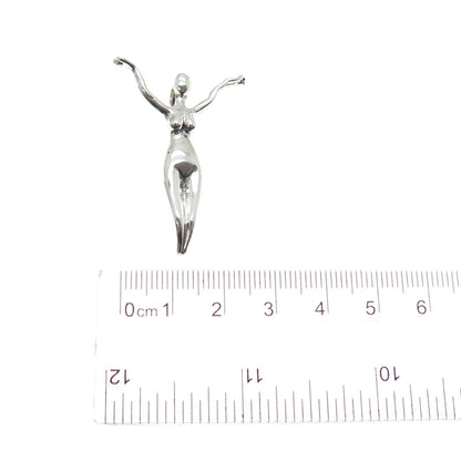 DON DESIGNS 925 Sterling Silver Vintage Mykonos Goddess Slide Pendant