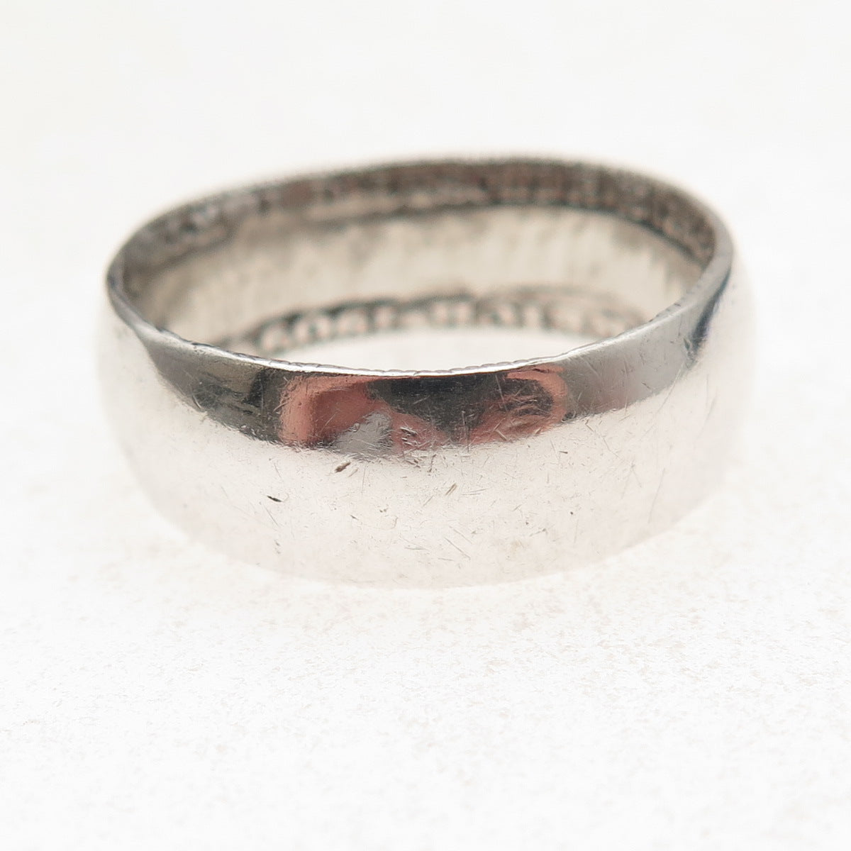 900 Silver Antique 1909 Kingdom of Prussia 3 Mark William II Coin Ring Size 11