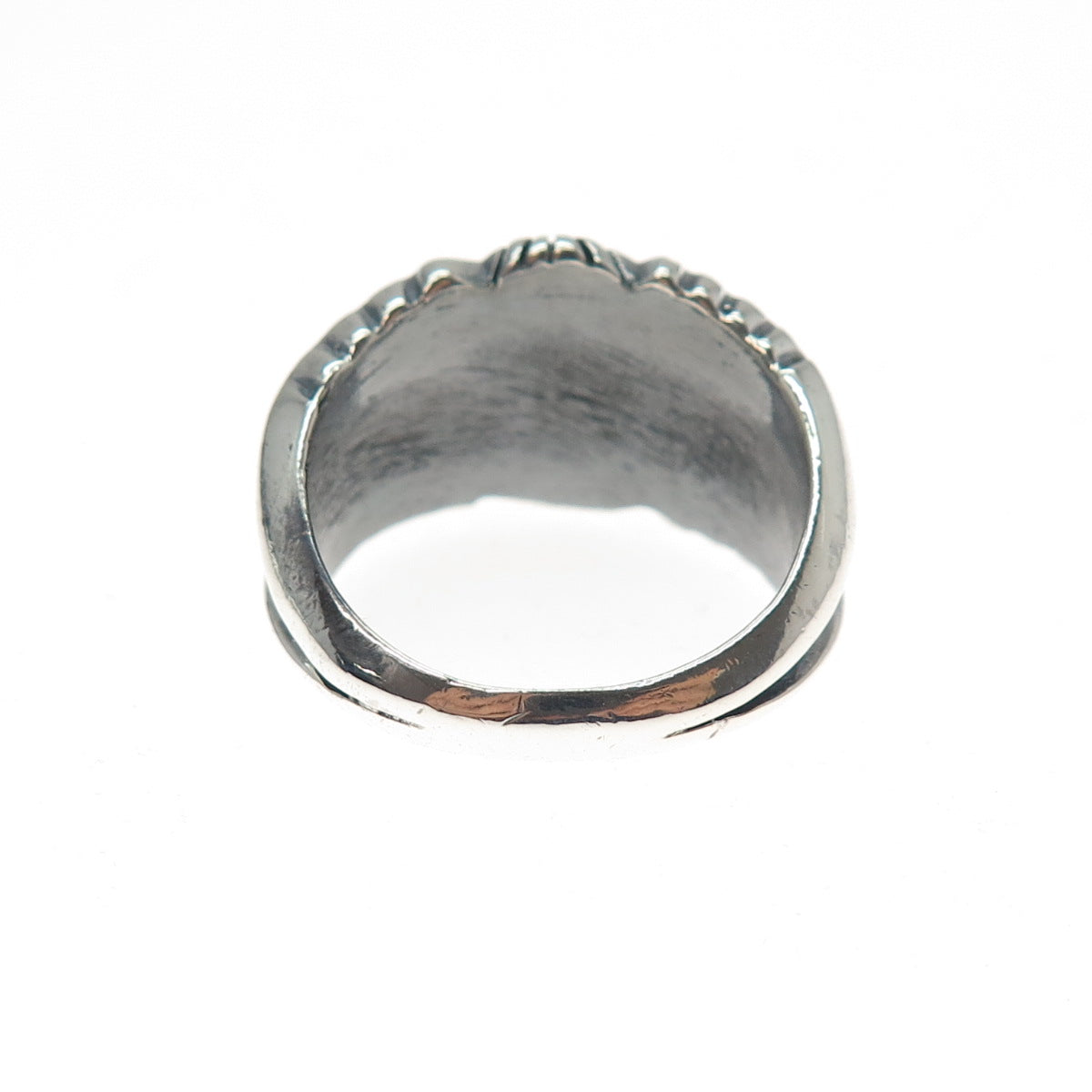 Old Pawn 925 Sterling Silver Vintage Southwestern Kingman Turquoise Ring Size 10