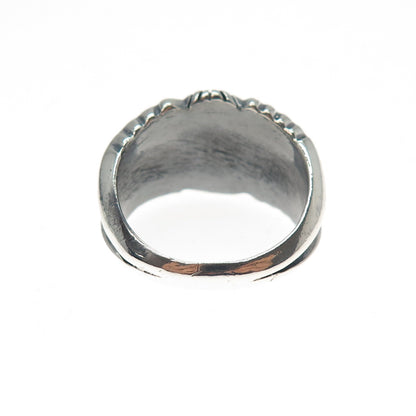 Old Pawn 925 Sterling Silver Vintage Southwestern Kingman Turquoise Ring Size 10