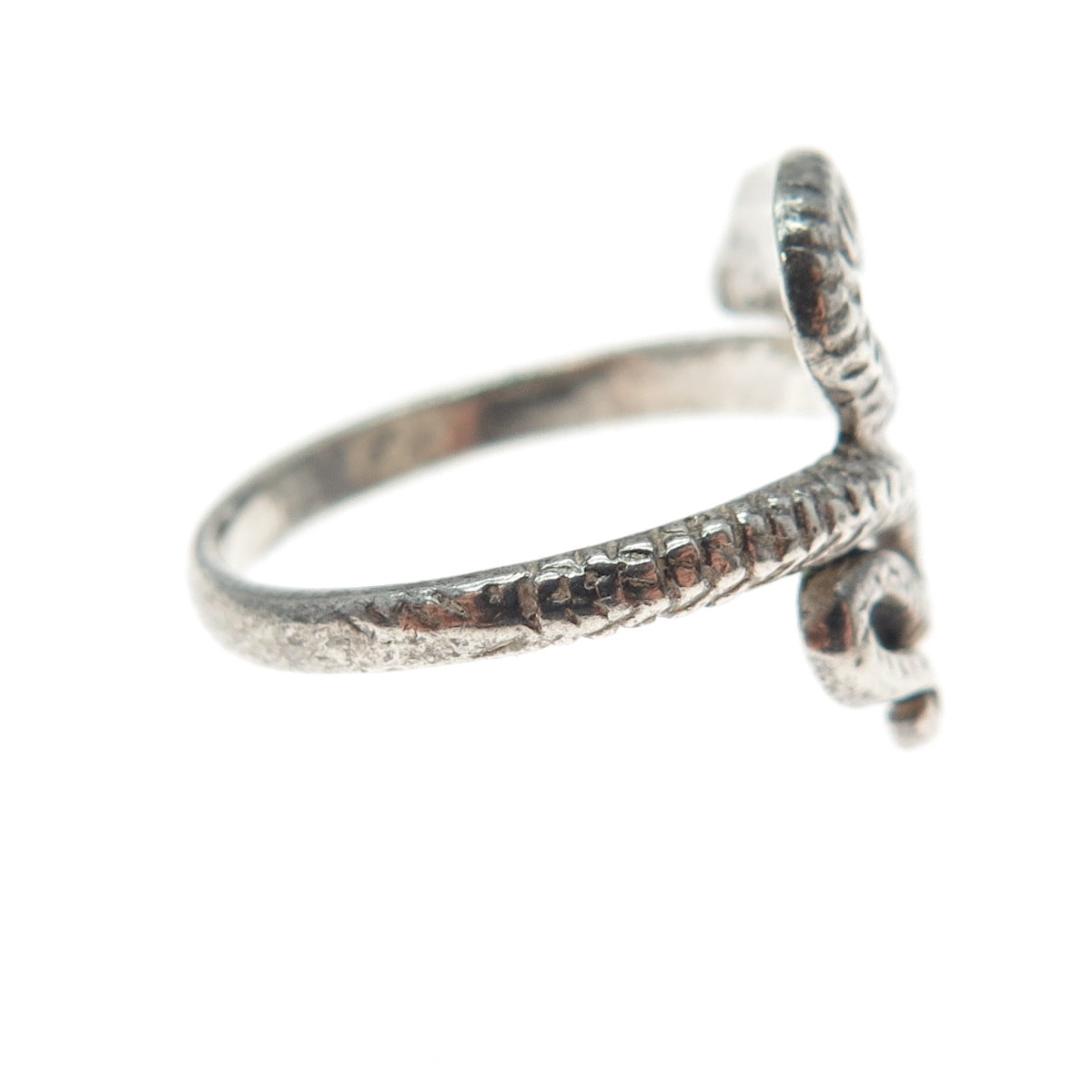 925 Sterling Silver Vintage Snake Oxidized Ring Size 5.5