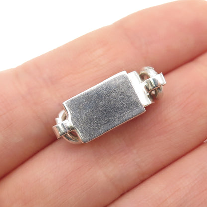 925 Sterling Silver Vintage Bracelet / Necklace Box Lock Clasp