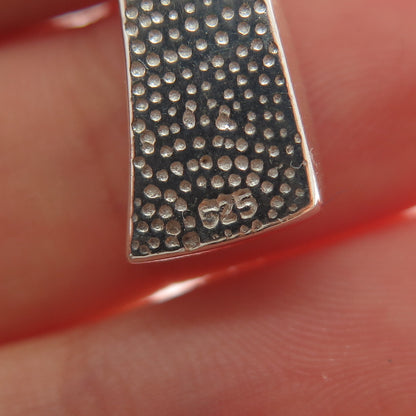 925 Sterling Silver Vintage Real MOP Modernist Charm Pendant