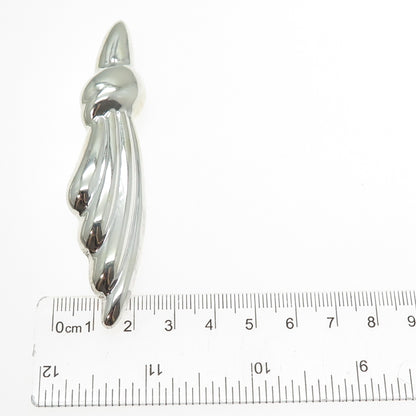 MWS Mark Wasserman Samara 925 Sterling Silver Vintage Modernist Pin Brooch