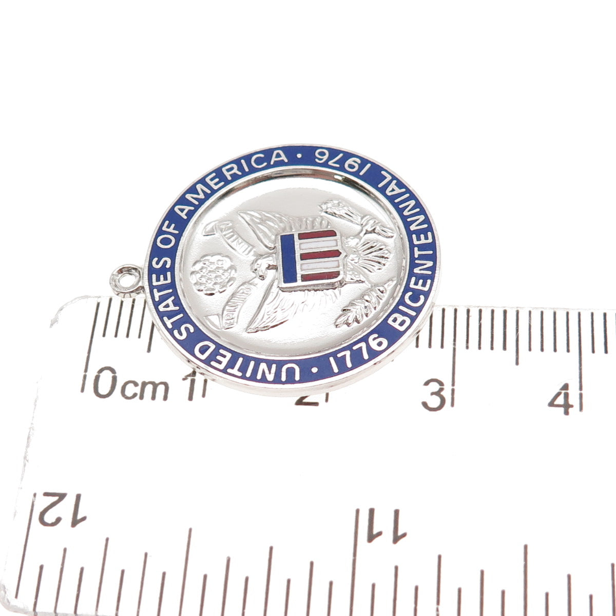Griffith & Sons 925 Sterling Silver Vintage Enamel US Bicentennial Charm Pendant